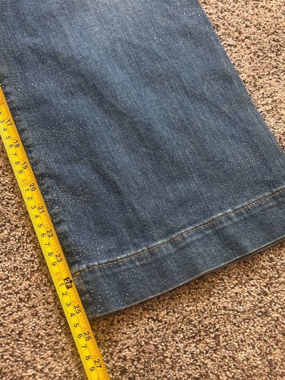 Anthropologie The Colette Sparkle Crop High-Rise Wide-Leg Jeans by Maeve Sz 30 - Picture 6 of 7